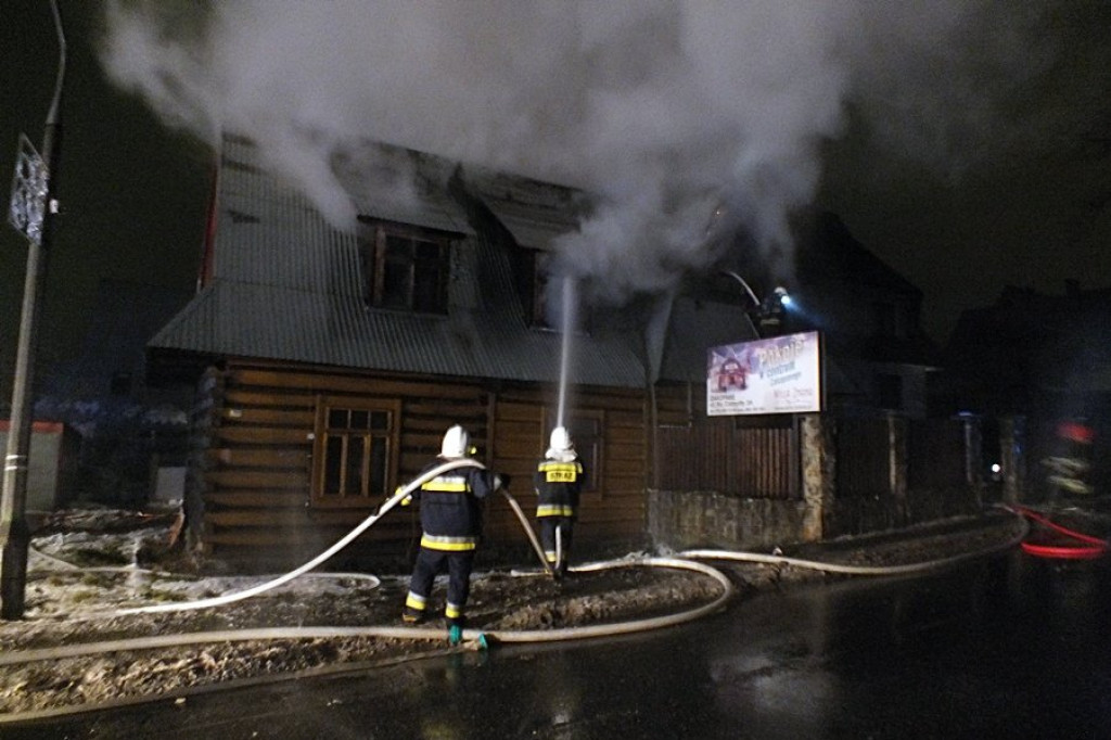 Pożar domu na Szymonach