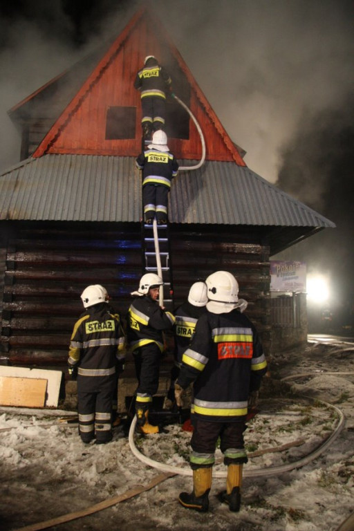 Pożar domu na Szymonach