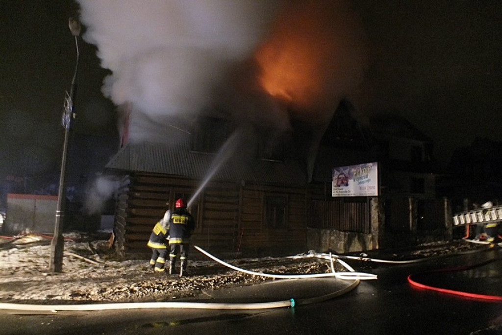 Pożar domu na Szymonach
