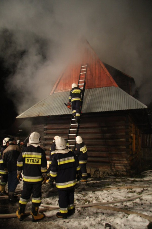 Pożar domu na Szymonach