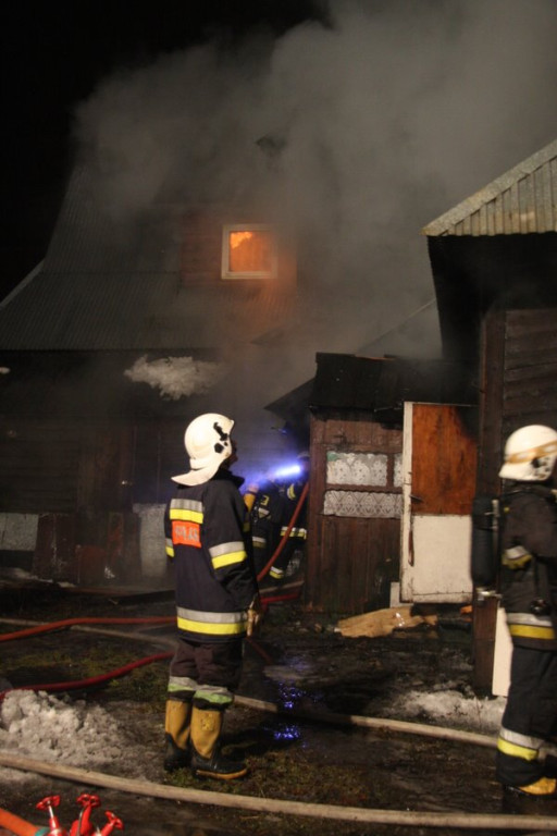 Pożar domu na Szymonach
