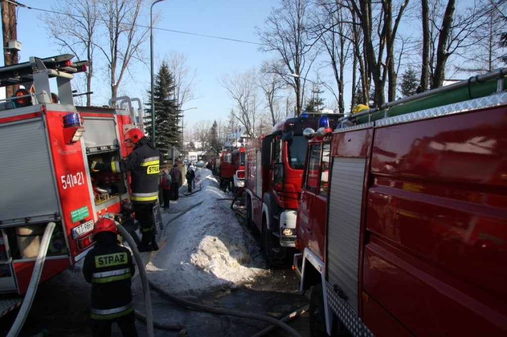 Zakopane: Groźny pożar przy Kościeliskiej