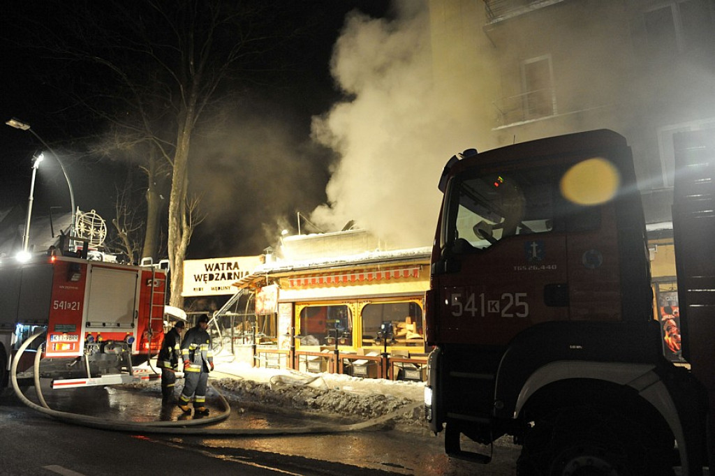 Zakopane: Pożar budynku „Watry” ul. Zamoyskiego