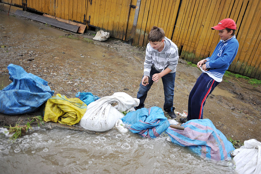 Oberwanie chmury nad Bukowiną Tatrzańską