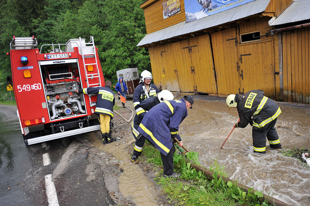 Oberwanie chmury nad Bukowiną Tatrzańską