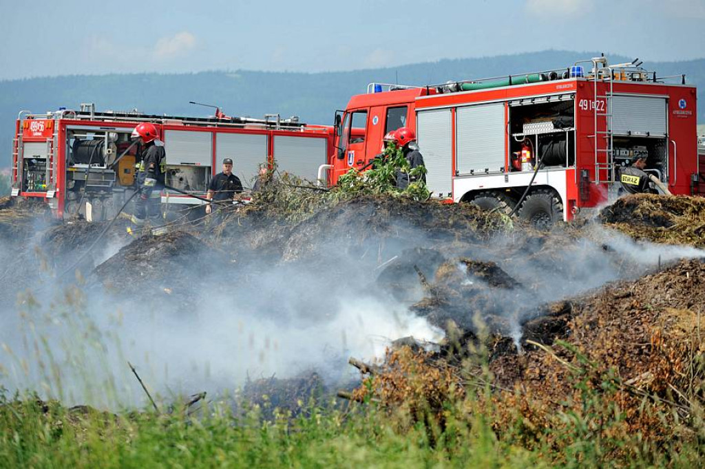 Nowy Targ: Pożar składowiska trawy
