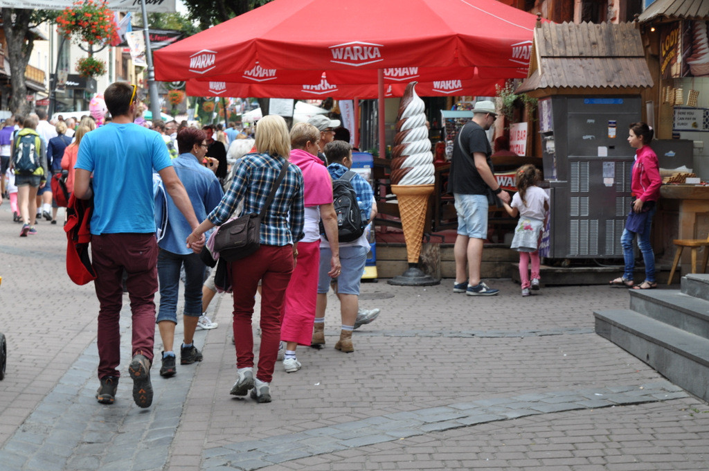Tłumy turystów w Zakopanem