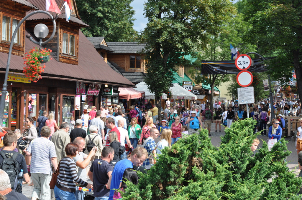 Tłumy turystów w Zakopanem