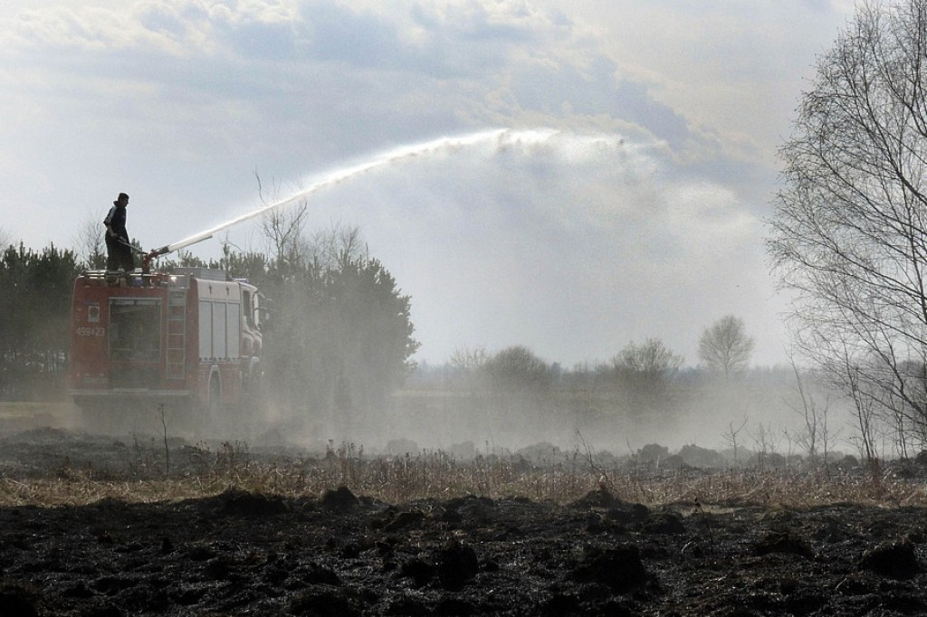 Stare Bystre: Wielki pożar traw i lasu