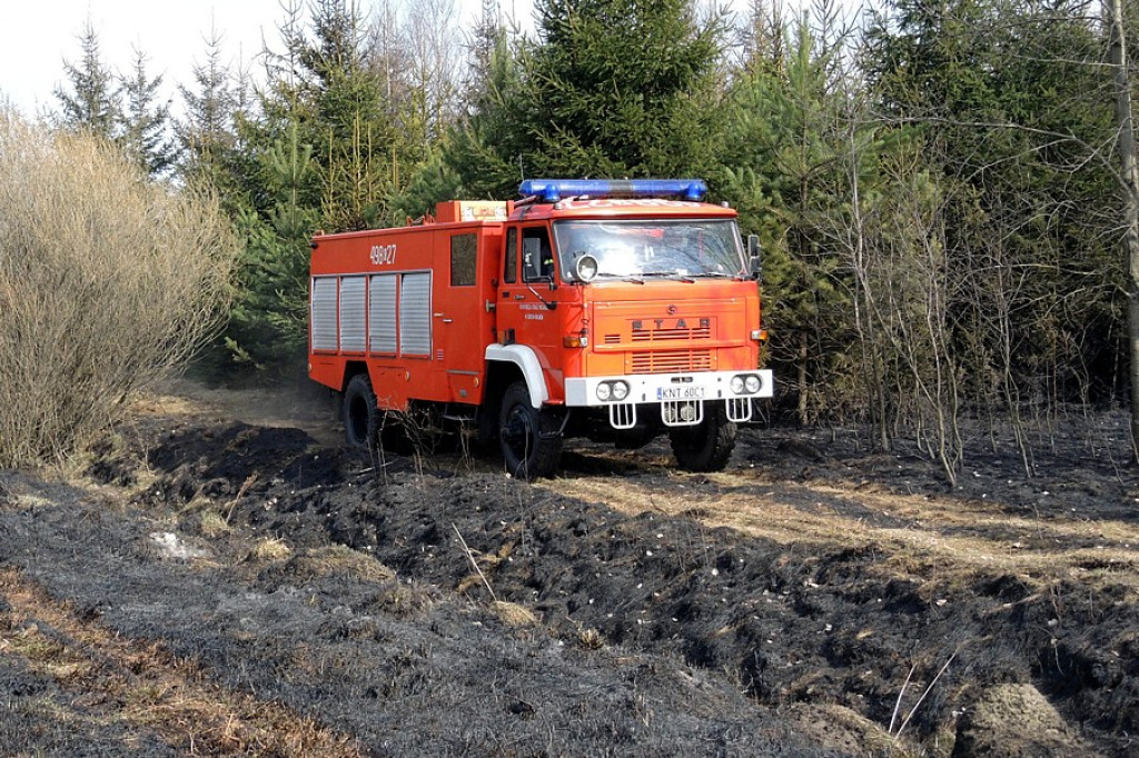 Stare Bystre: Wielki pożar traw i lasu