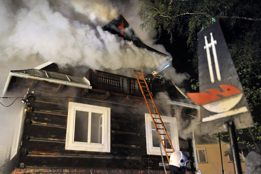Pożar starego domu dziecka na Kowańcu