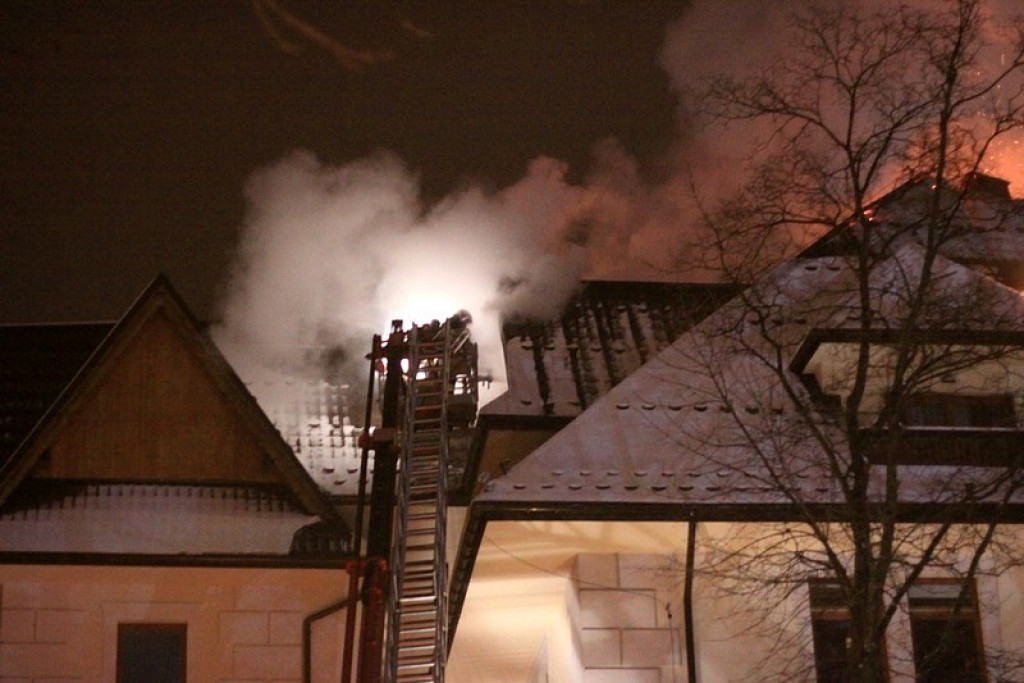Pożar w hotelu Belvedere w Zakopanem