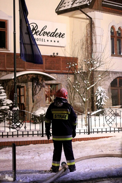 Pożar w hotelu Belvedere w Zakopanem
