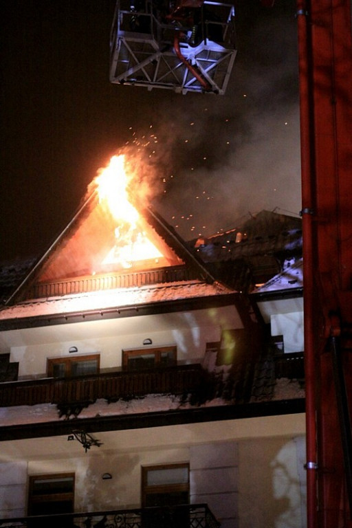 Pożar w hotelu Belvedere w Zakopanem