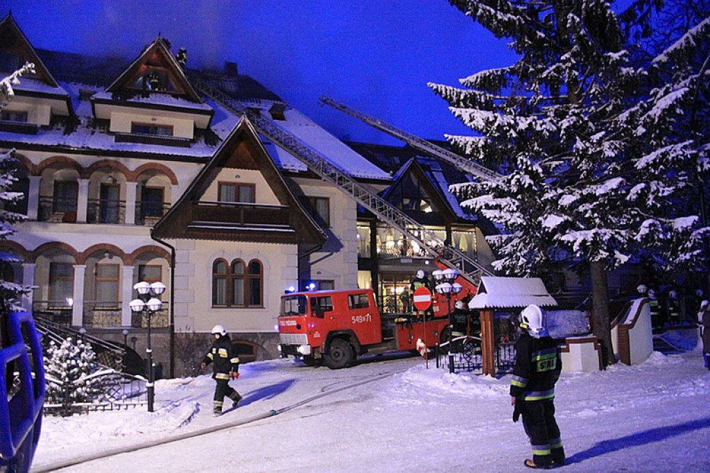Pożar w hotelu Belvedere w Zakopanem
