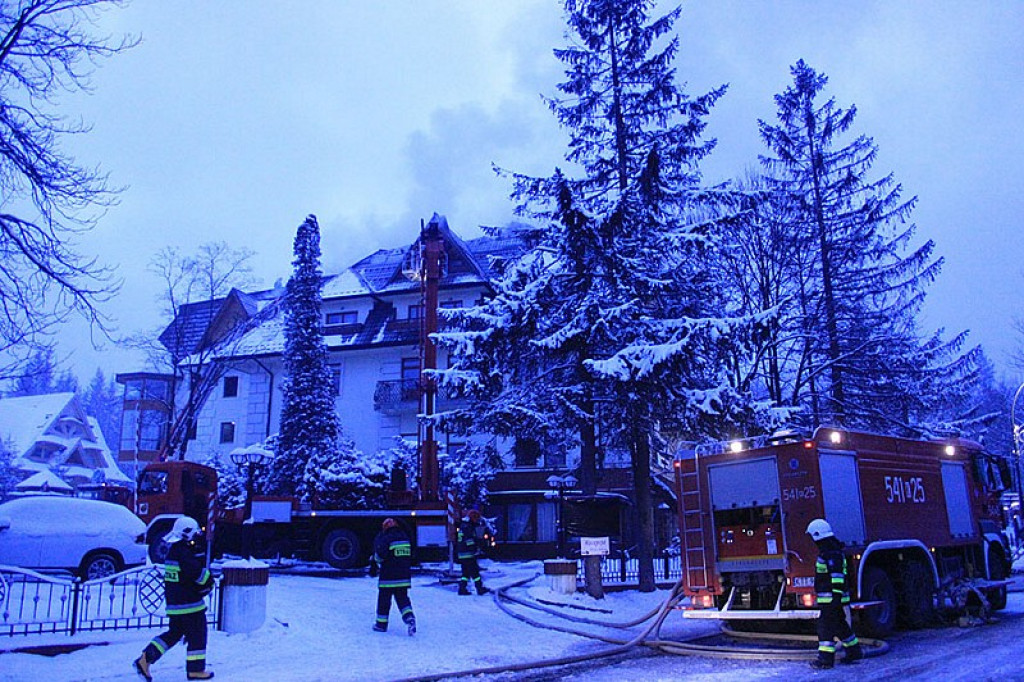 Pożar w hotelu Belvedere w Zakopanem