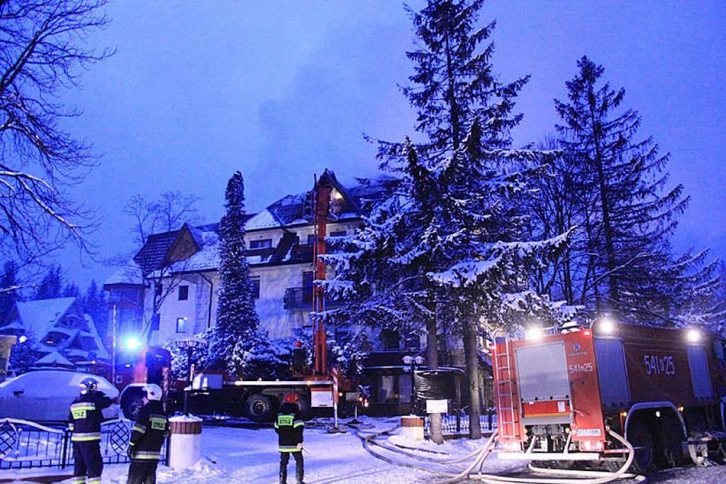 Pożar w hotelu Belvedere w Zakopanem