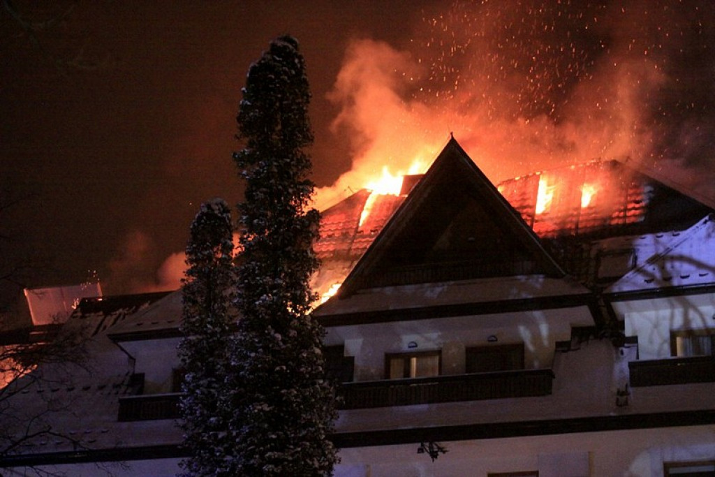Pożar w hotelu Belvedere w Zakopanem