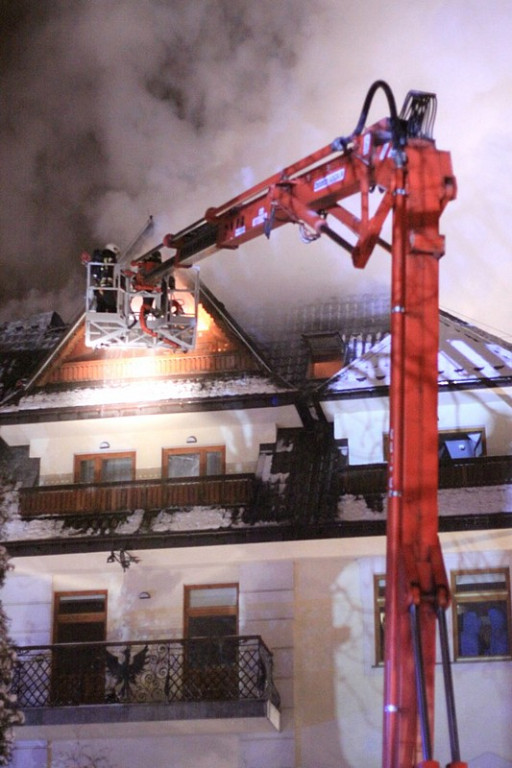 Pożar w hotelu Belvedere w Zakopanem
