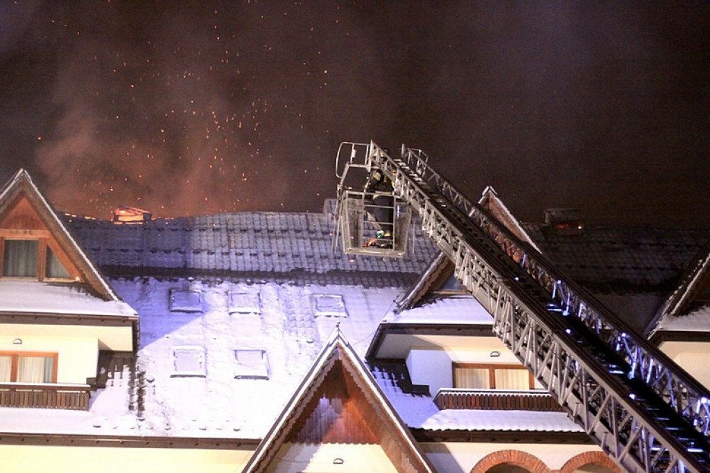 Pożar w hotelu Belvedere w Zakopanem