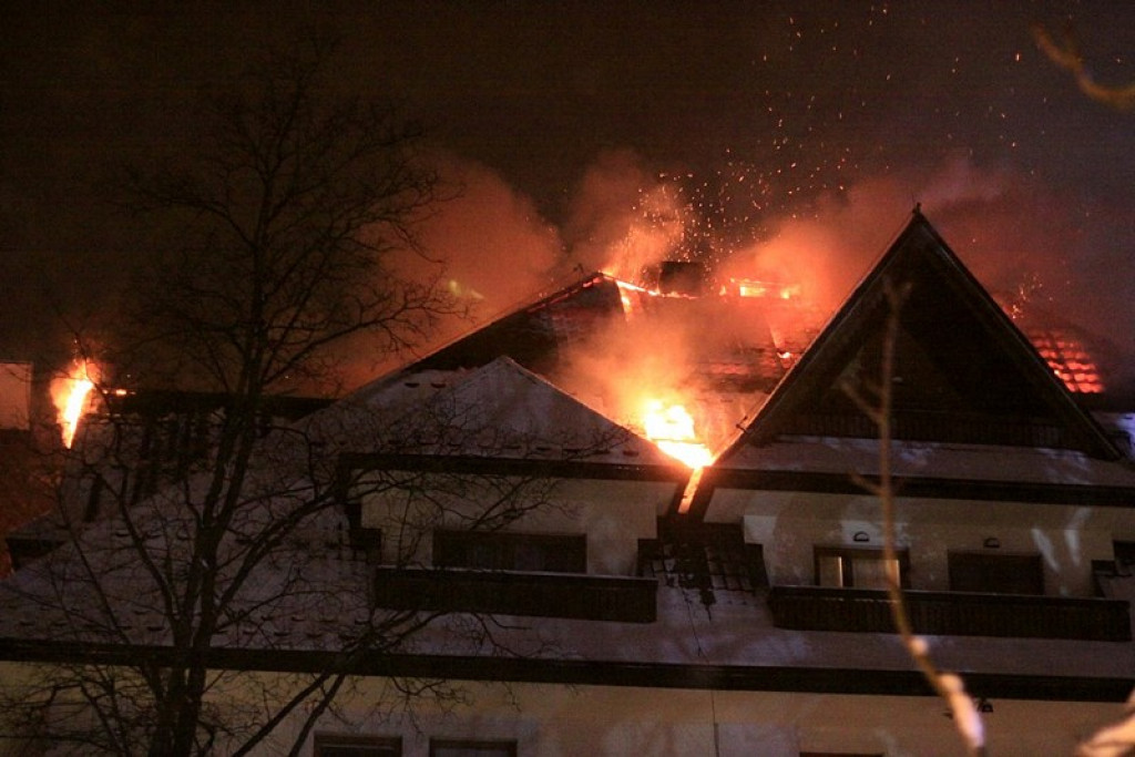 Pożar w hotelu Belvedere w Zakopanem