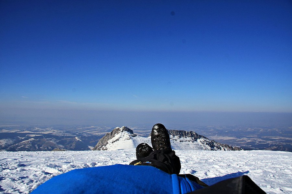 Giewont i Czerwone Wierchy w ostatnim dniu zimy