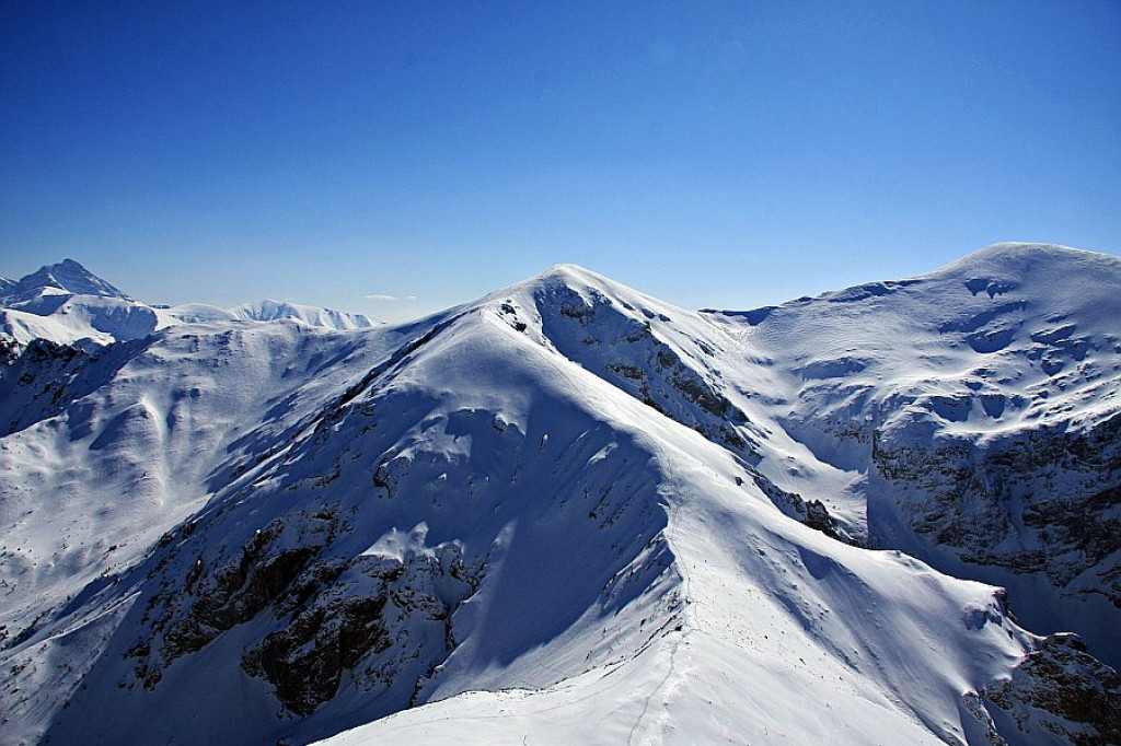 Giewont i Czerwone Wierchy w ostatnim dniu zimy