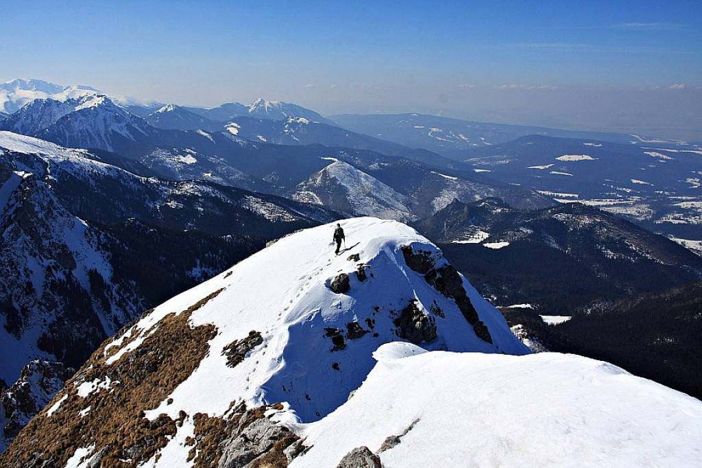 Giewont i Czerwone Wierchy w ostatnim dniu zimy