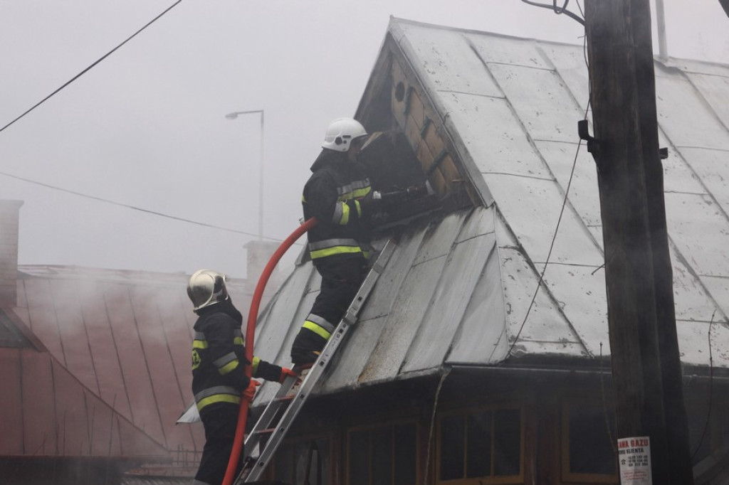 Pożar przy ul. Szkolnej w Zakopanem