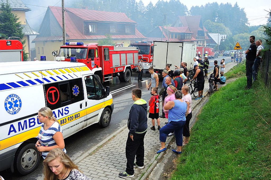 Pożar w Trybszu. Zapaliło się od pioruna