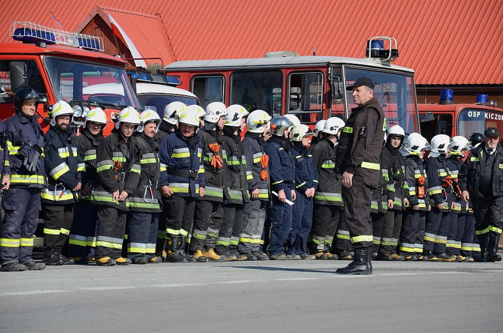 Strażackie manewry pod Babią Górą