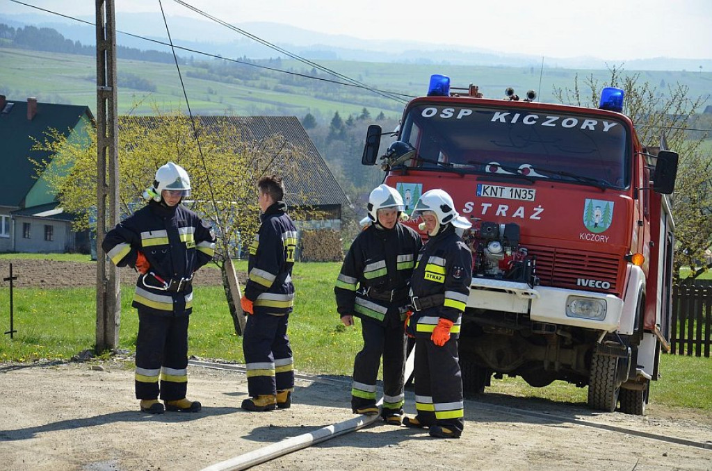 Strażackie manewry pod Babią Górą