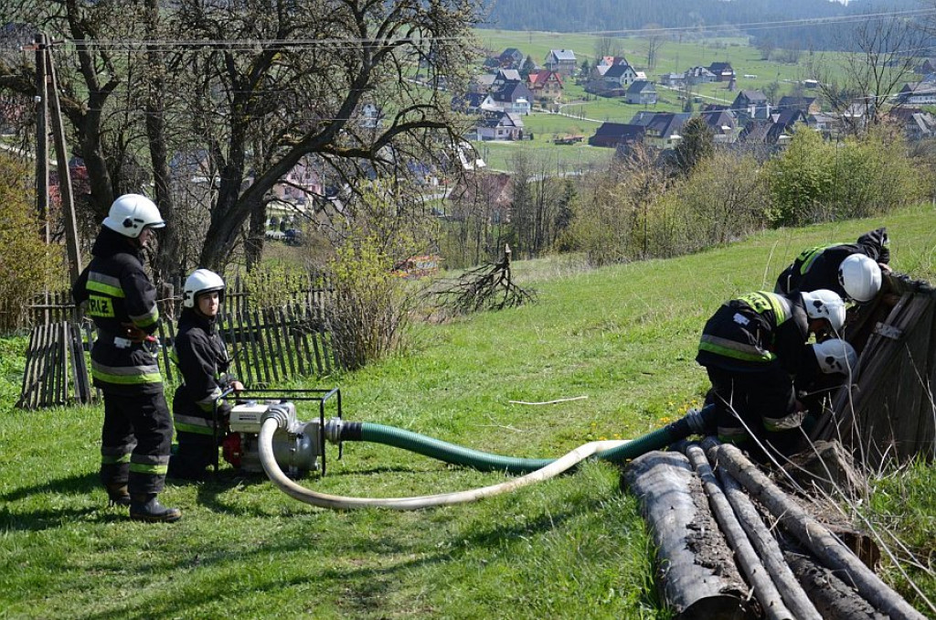 Strażackie manewry pod Babią Górą