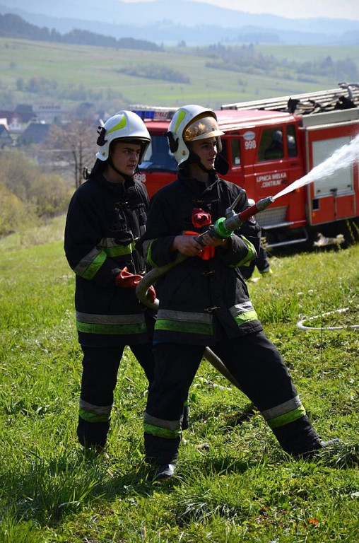 Strażackie manewry pod Babią Górą