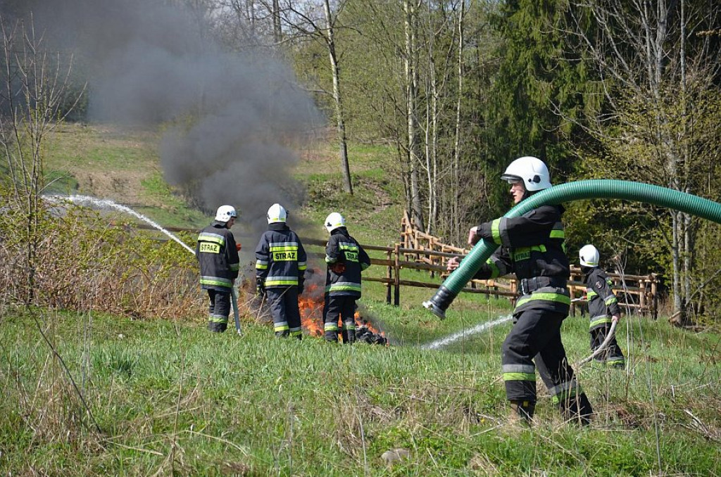 Strażackie manewry pod Babią Górą