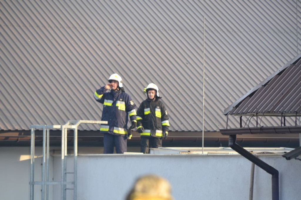 Pożar fabryki tarcz ściernych w Skomielnej Białej