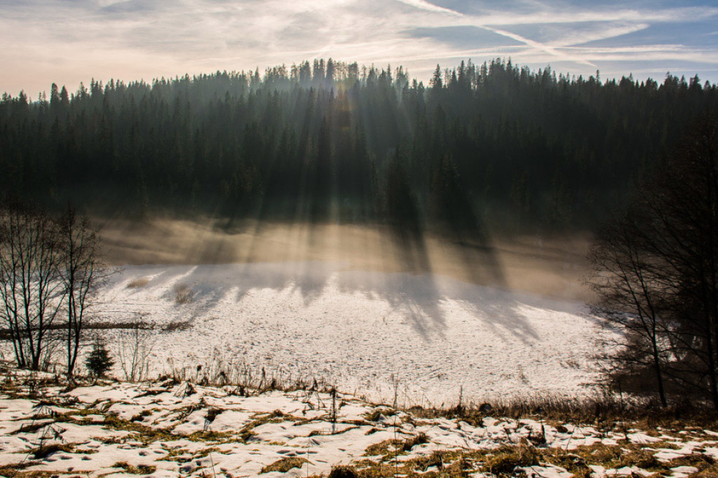 Zrobiło się pięknie. Widoki na Tatry znad Jez. Czorsztyńskiego