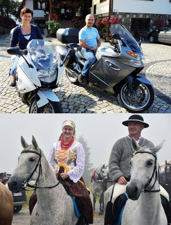 Kobieta na motocyklu