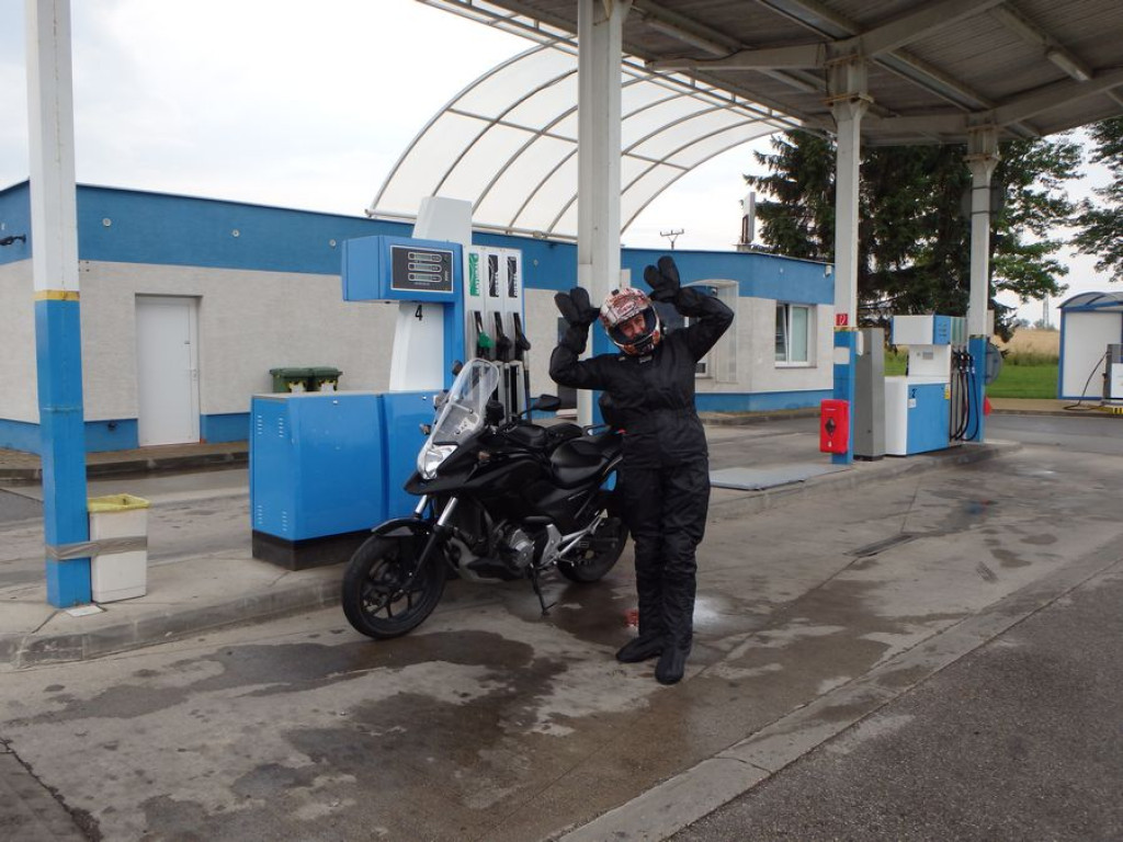 Kobieta na motocyklu