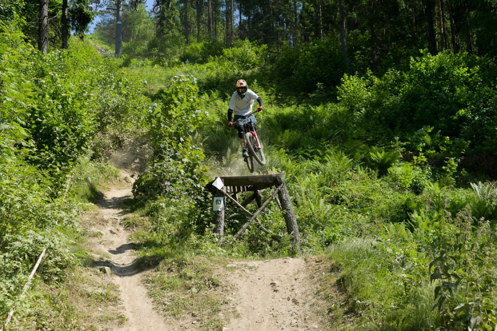 Widowiskowe zawody rowerowe w Kluszkowcach