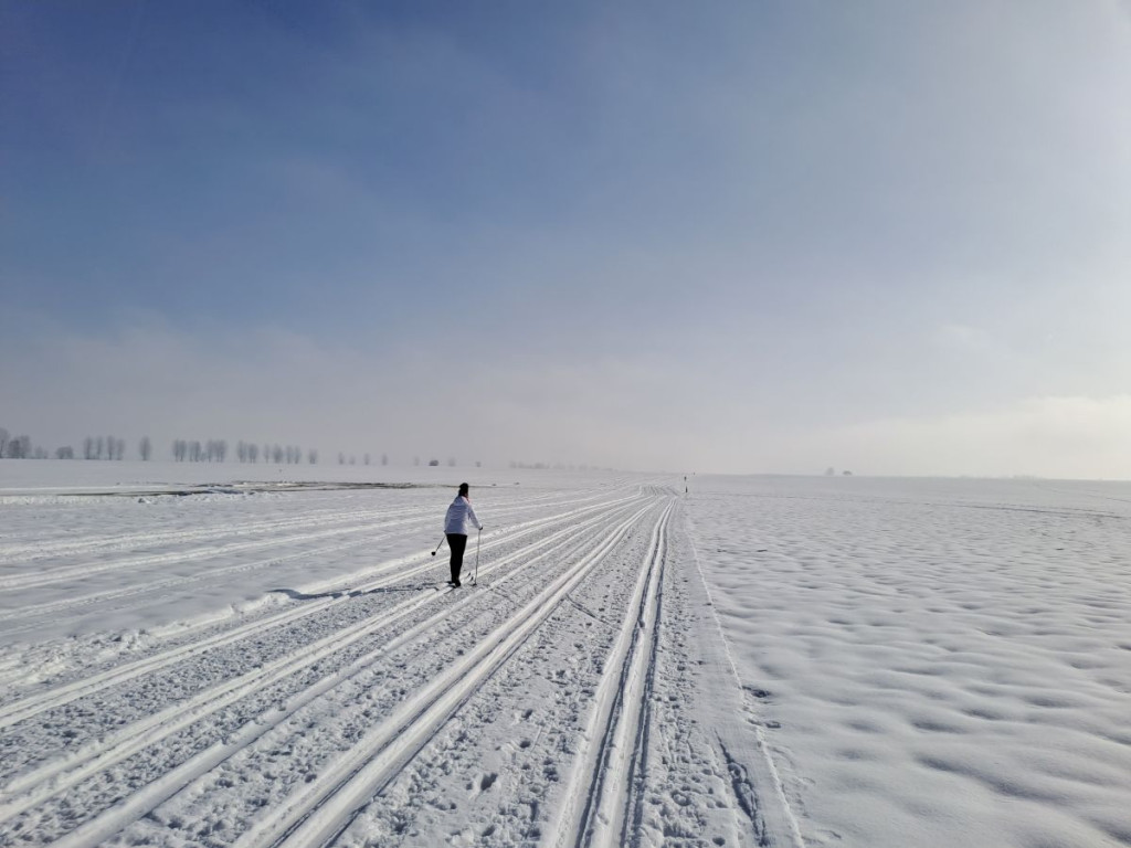 Na biegówkach dookoła nowotarskiego lotniska