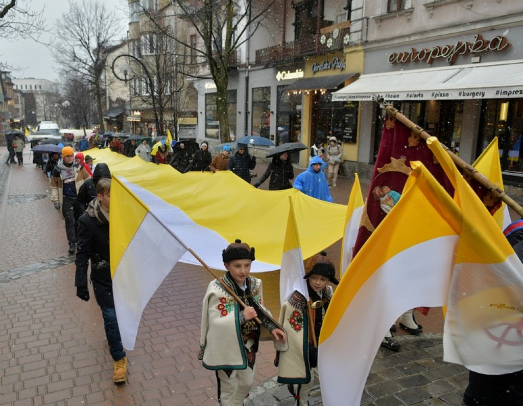 Marsz w obronie świętego Jana Pawła II w Zakopanem