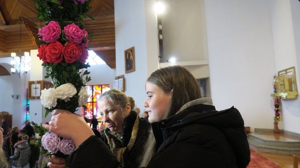 Najpiękniejsze palmy w Kościele Św. Krzyża w Zakopanem