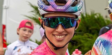 Kasia Niewiadoma na podium Mistrzostw Europy w kolarstwie szosowym