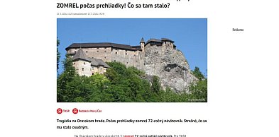 72-letni polski turysta zginął na Zamku Orawskim na Słowacji