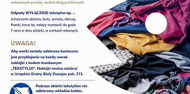 Zbliża się zbiórka tekstyliów w Gminie Biały Dunajec