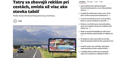 Słowacy w swoich Tatrach też walczą z reklamami. Zniknęło już ponad 100