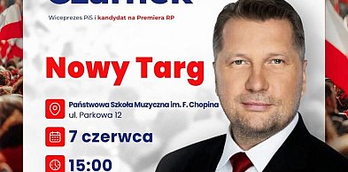 Przemysław Czarnek spotka się z mieszkańcami Nowego Targu