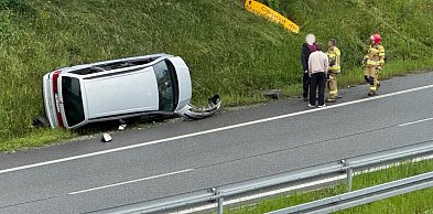 Kolejne dachowanie na zakopiance