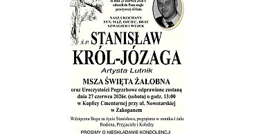 Odszedł Stanisław Król Józaga. Doskonały artysta lutnik